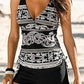 Casual Printed Tankini Swimwear Set