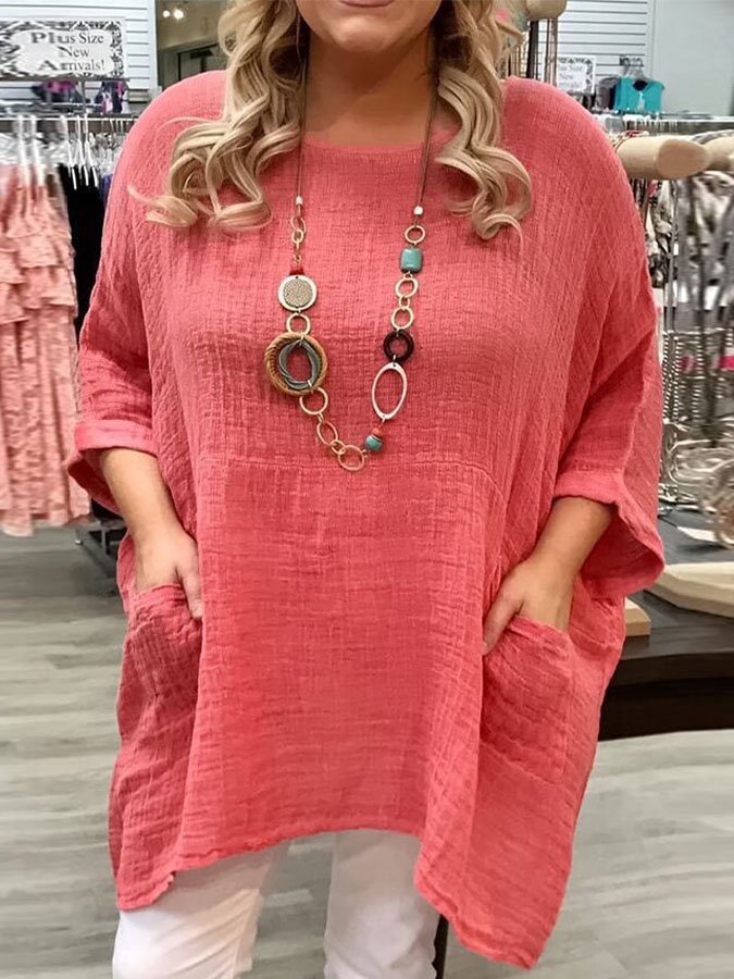 Solid Color Casual Loose T-Shirt