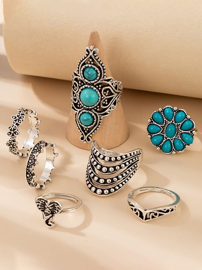 Turquoise Ring Set