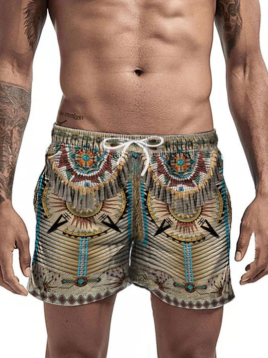 Men's Western Print Shorts