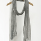 Women's small size pleated cotton and linen silk scarf