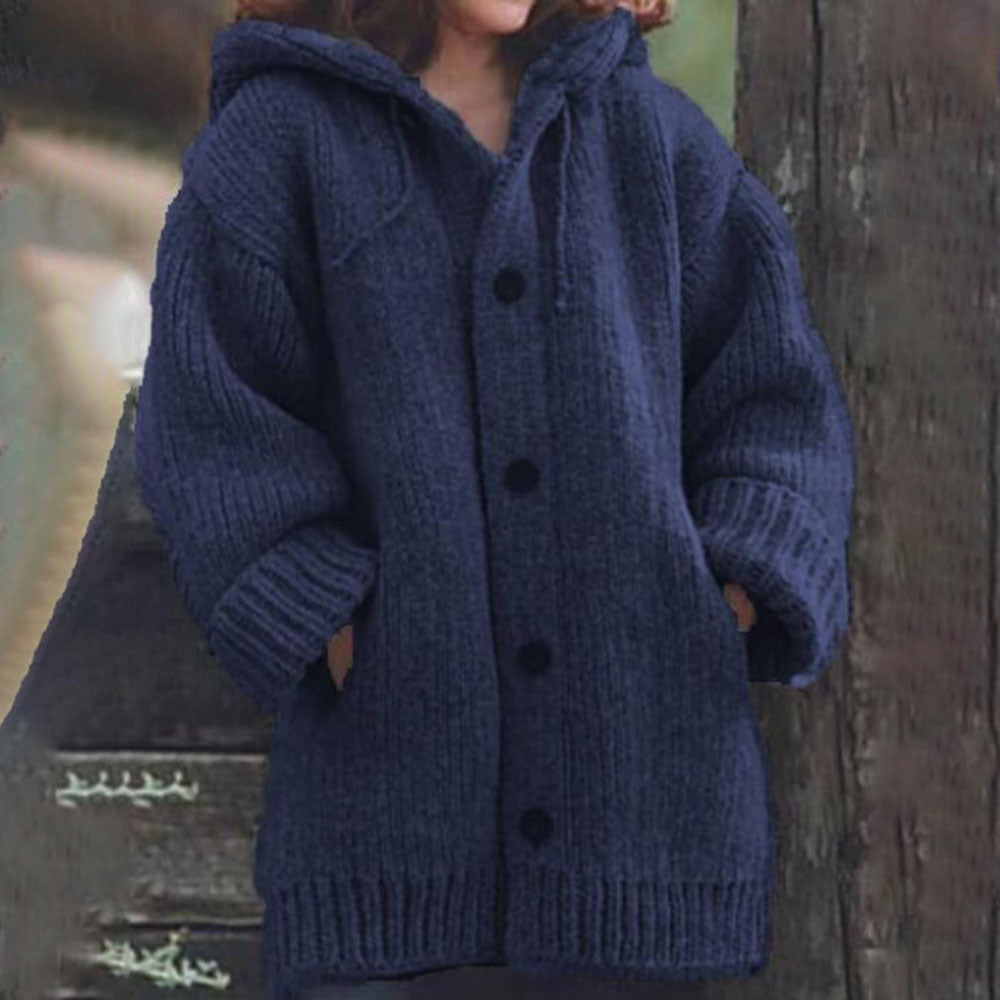 Single-Breasted Patchwork Thin Fall Women's Sweater