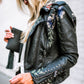 Floral Leather Jacket