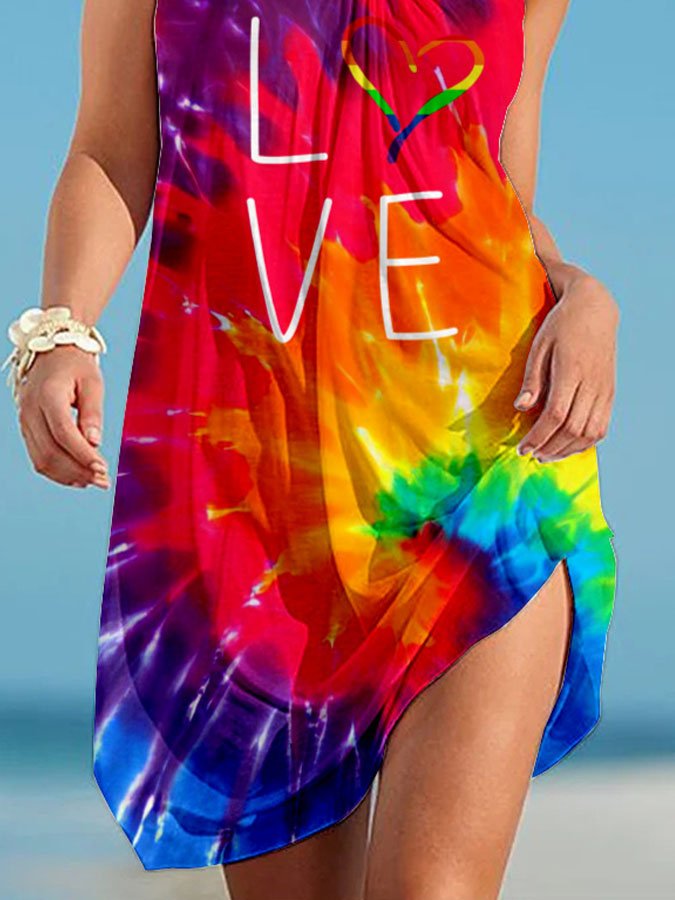 Colorful Print Dress