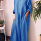 Women's Casual Pure Color Cotton Dress