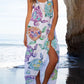 Resort Turtle Print Sling Beach Maxi Dress