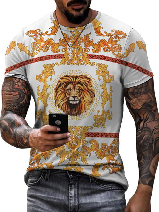 Lion Print Casual T-Shirt