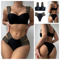 Fashion Split Two-Piece Steel Push-Up Swimsuit