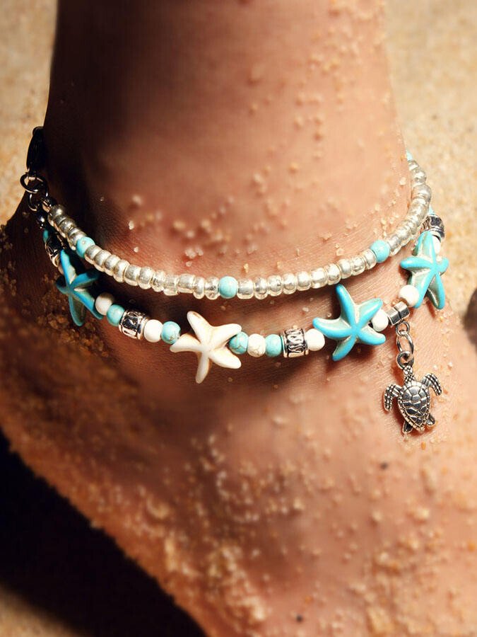 Turtle Turquoise Anklet