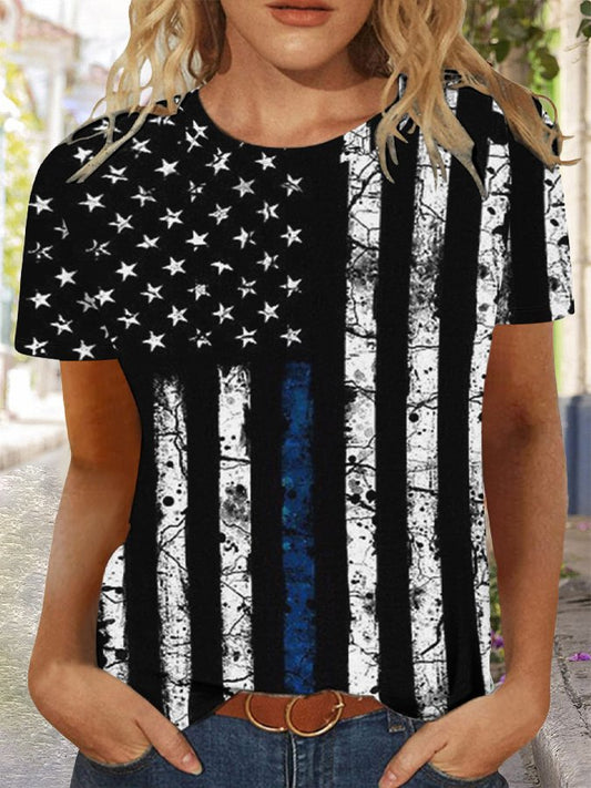 Women's Independence Day Printed T-shirt