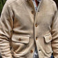 Stand Collar Solid Color Casual Top Jacket