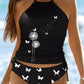 Dandelion Butterfly Print Sling Swimsuit Set