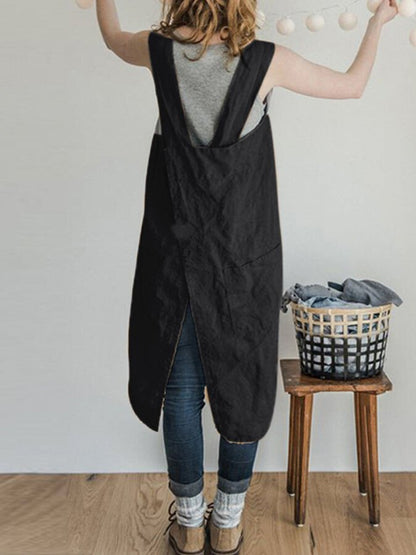 Cotton Linen Stitched Pocket Jumpsuit