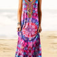 Tie Dye Printed  Maxi Slip Dress