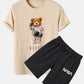 Astronaut Bear Print T-Shirt & NASA Print Shorts