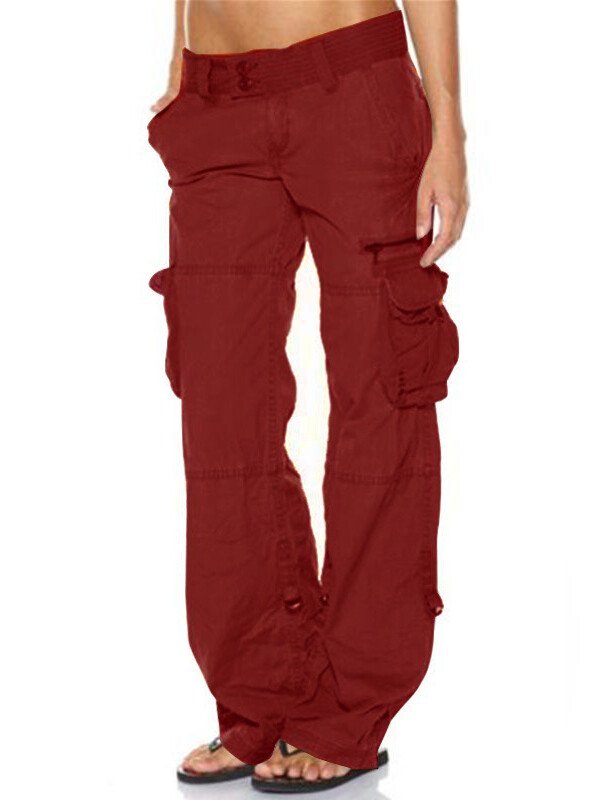 Hip Hugger Comfy Cargo Casual Pants