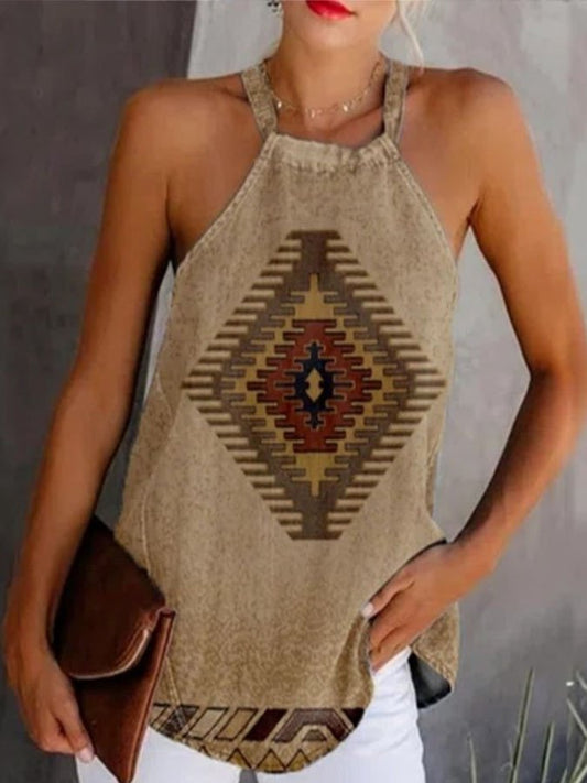 Western Geometric Print Camisole