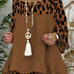 Women's Leopard Stitching Cotton Suit