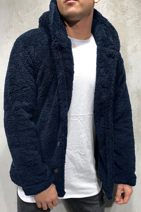 Men's Hooded Solid Color Jacket