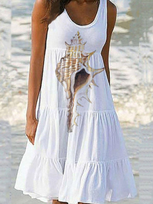 Beach Vacation Ocean Print Dress