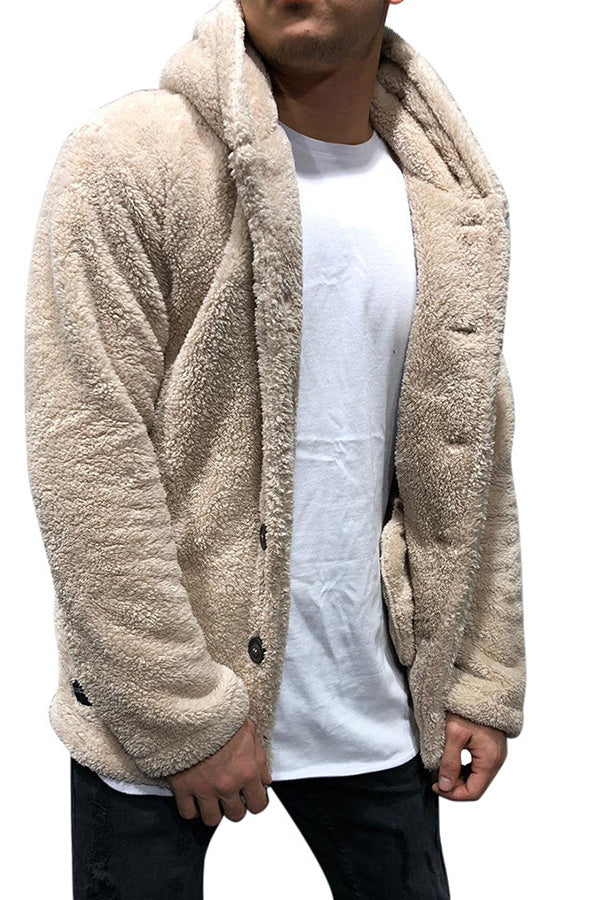 Men's Hooded Solid Color Jacket