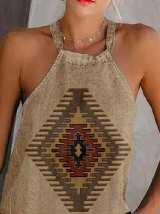 Western Geometric Print Camisole