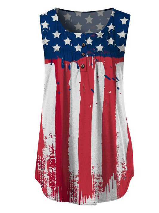 Women's Independence Day Printed Vest