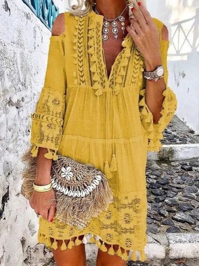 Bohemian Panel Lace Dress