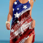 Flag Print Slip Dress