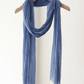 Women's small size pleated cotton and linen silk scarf