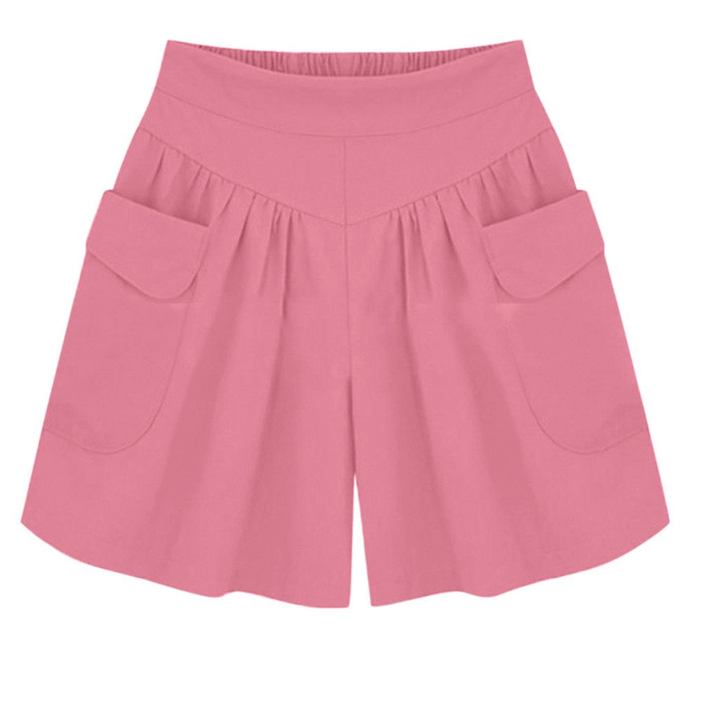 Hot SaleWomen Beach Casual Hot Shorts with Elastic Waistband
