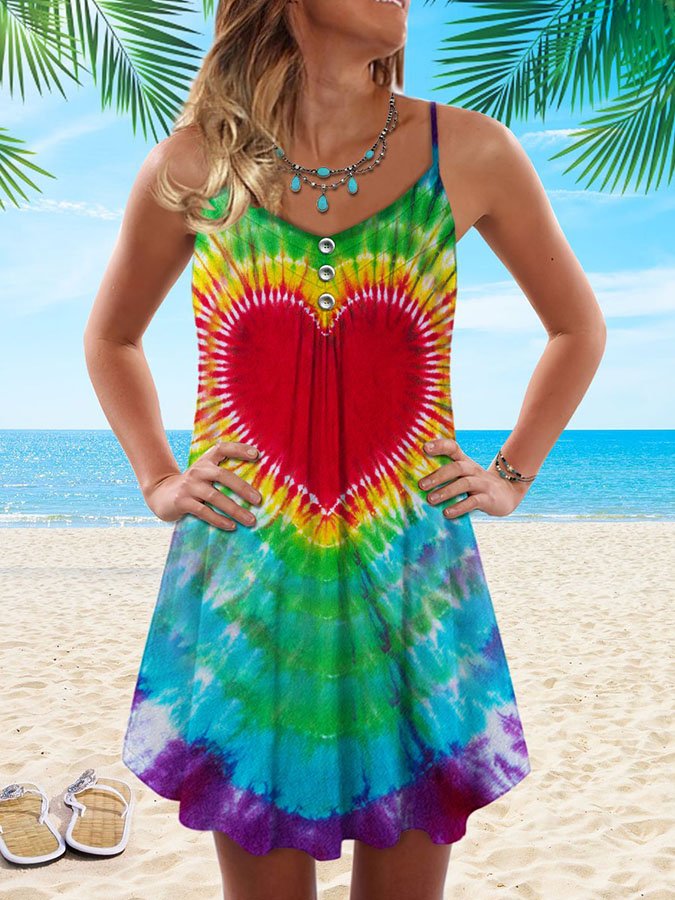 Heart Tie-Dye Dress