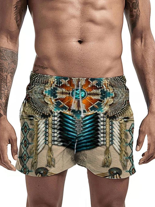 Men's Western Print Shorts