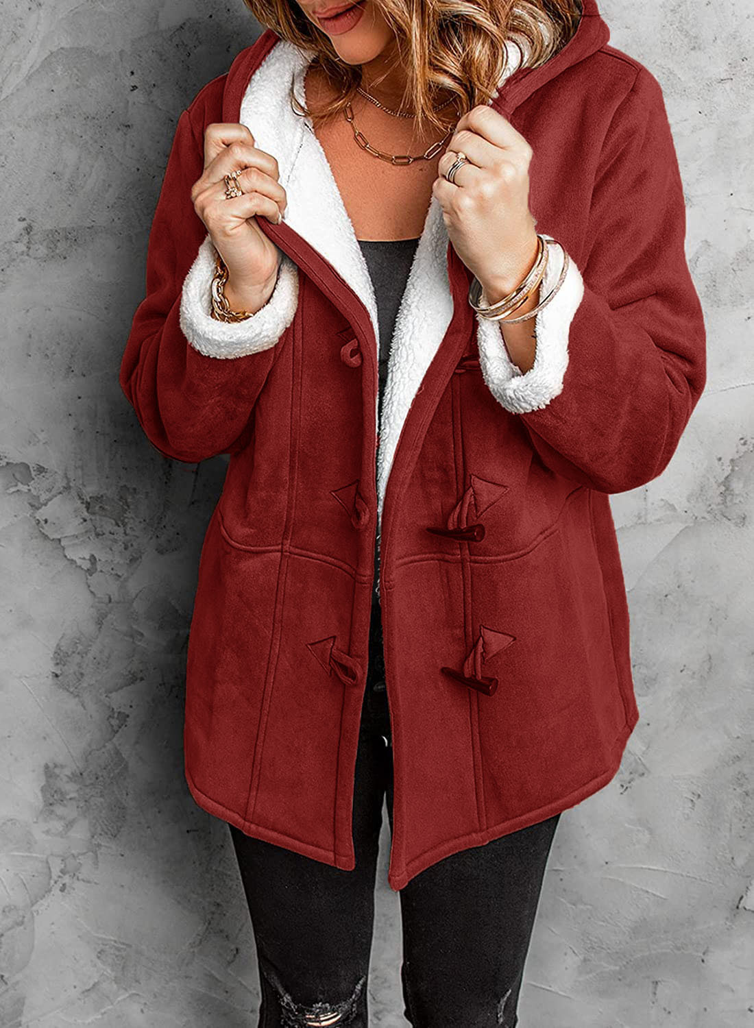 Long Casual Long Sleeve Thermal Jacket