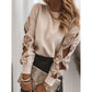 Sequin Bowknot Cut-out Long Sleeve Sweater
