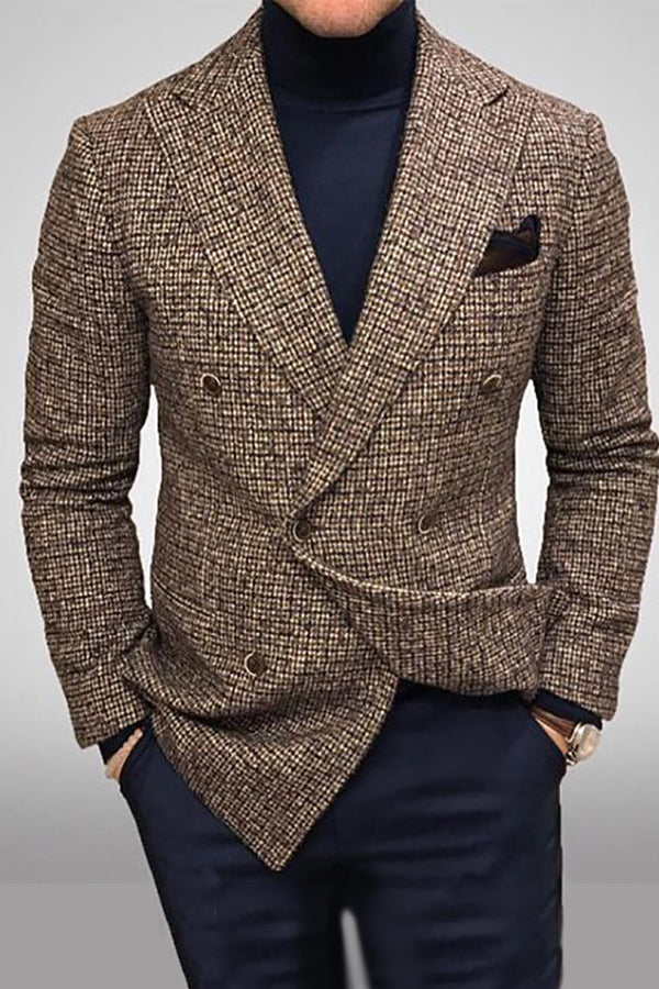 New Plaid Business Casual Jacket Men