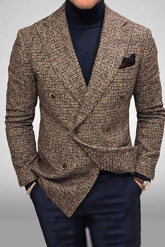 New Plaid Business Casual Jacket Men