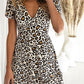 V-Neck Leopard Dress