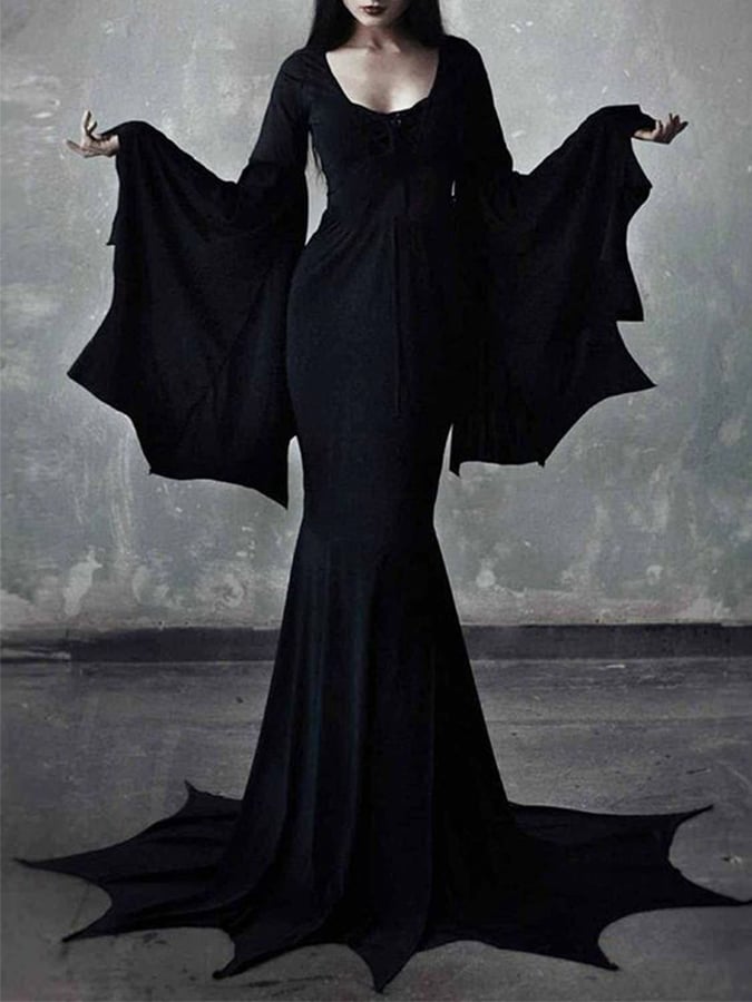 Women&#039;s Halloween Witch Cropped Maxi Dress