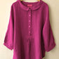 Women Cotton Linen Seven Sleeve Shirt