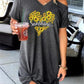 Sunshine Sunflower Off-the-shoulder Short Sleeve Dress