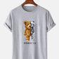 Robot Bear Print T-Shirt & Shorts