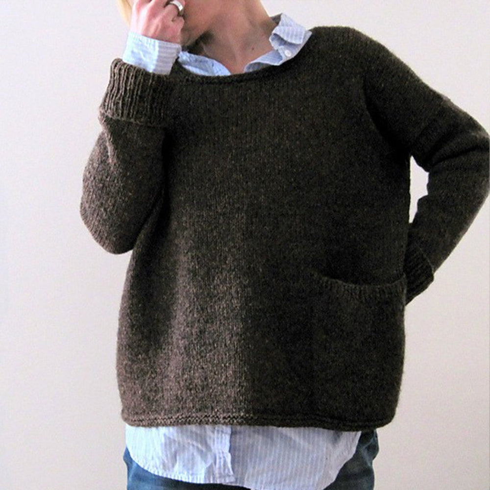 Classy Plain Round Neck Sweater