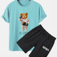 Astronaut Bear Print T-Shirt & NASA Print Shorts