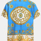 Baroque Print Button Up Shirt & Shorts