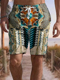 Retro Print Casual Men's Five Points pants