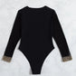 Women's Solid Color Long Sleeve Sunscreen One Piece Swimsuit