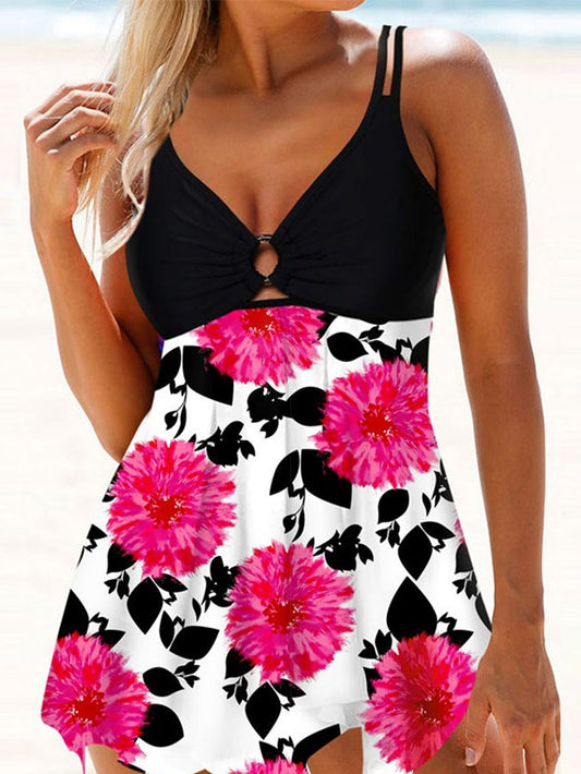 Women's Flower Print Sexy Beach Swimsuit