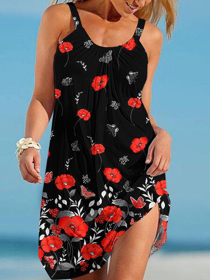 Floral Print Slip Dress