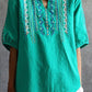 Women's Vintage Embroidery Cotton Linen Short Sleeves